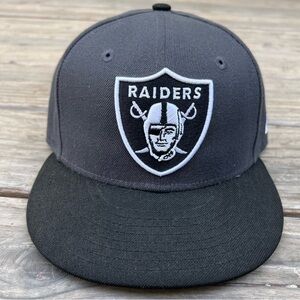 Raiders Charcoal Gray Fitted Cap